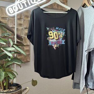 80' Made 90's Raised Colorful Design Gray Tee T-Shirt XXL